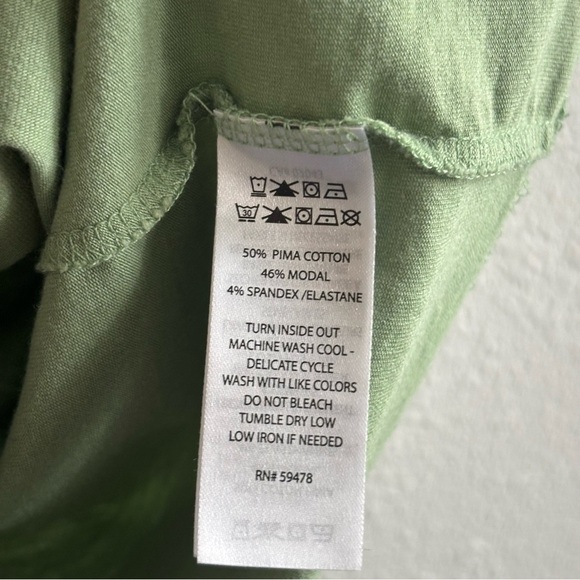 William Rast Pima Cotton Modal Blend Soft Green T-Shirt Size XL - Picture 9 of 9